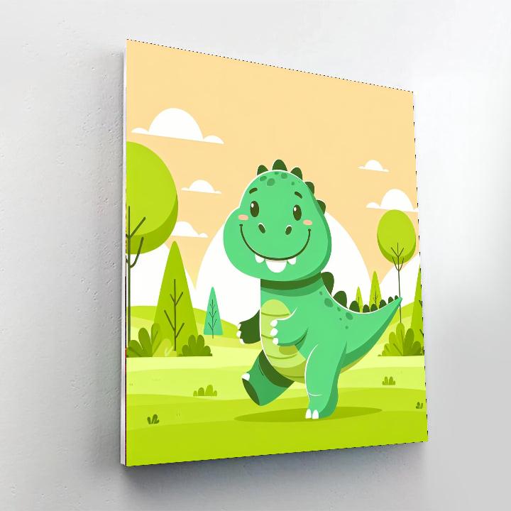 Gentle Dinosaur Paint By Color
