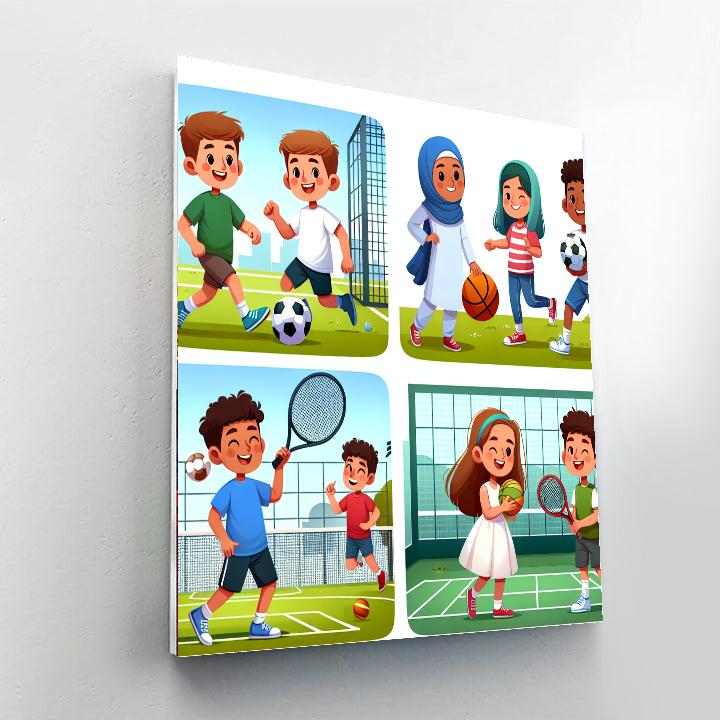 Sporty Adventure Team Number Painting