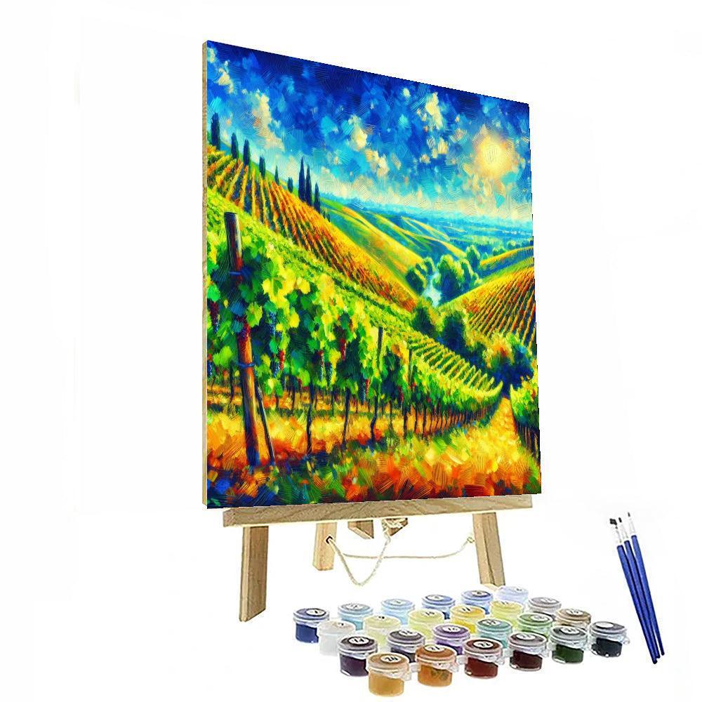 Vibrant Italian Vineyard Paint By Numbers