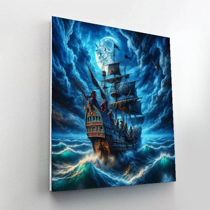 Fantasy Pirate Voyage Paint By Numbers Art