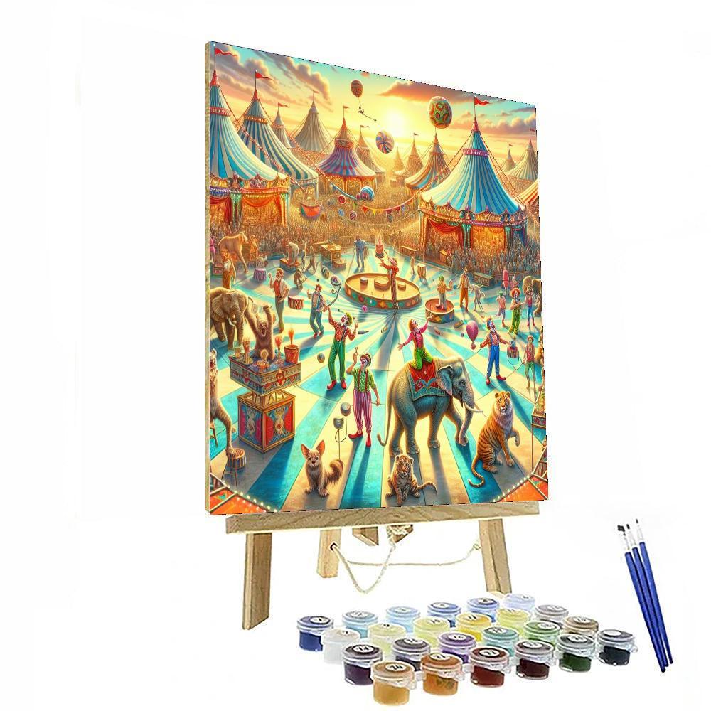 Whimsical Circus Adventure For Kids Numbered Painting Kits