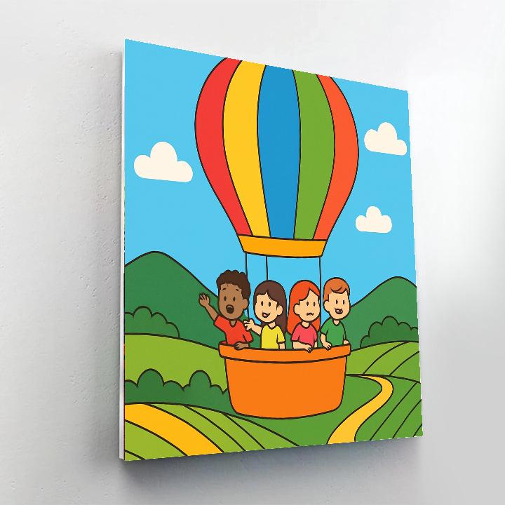 Adventurous Air Balloon Painting By Numbers Kit