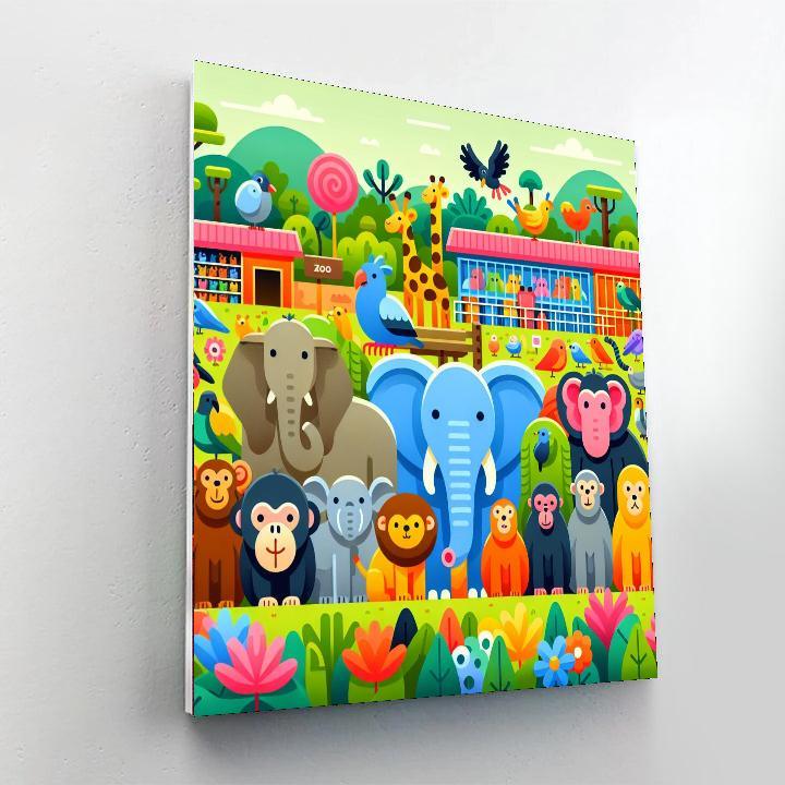 Joyful Zoo Safari Numbered Painting Kits