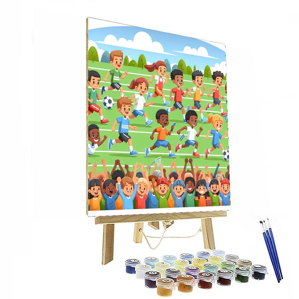 Sports Day Celebration Painting Number Kit