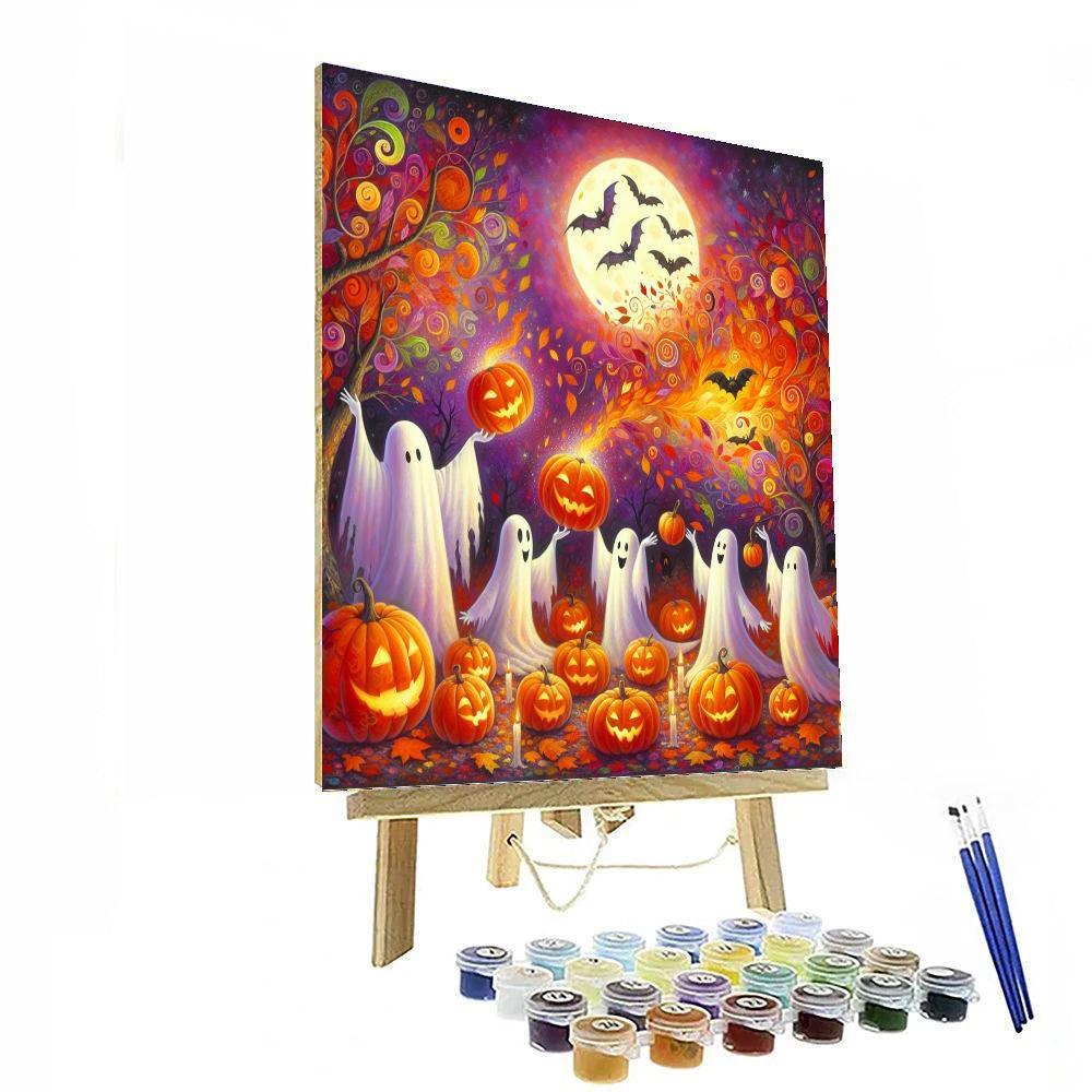 Charming Halloween Party Paint By Numbers Art