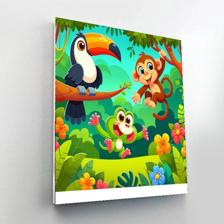 Rainforest Discovery Painting Number Kit