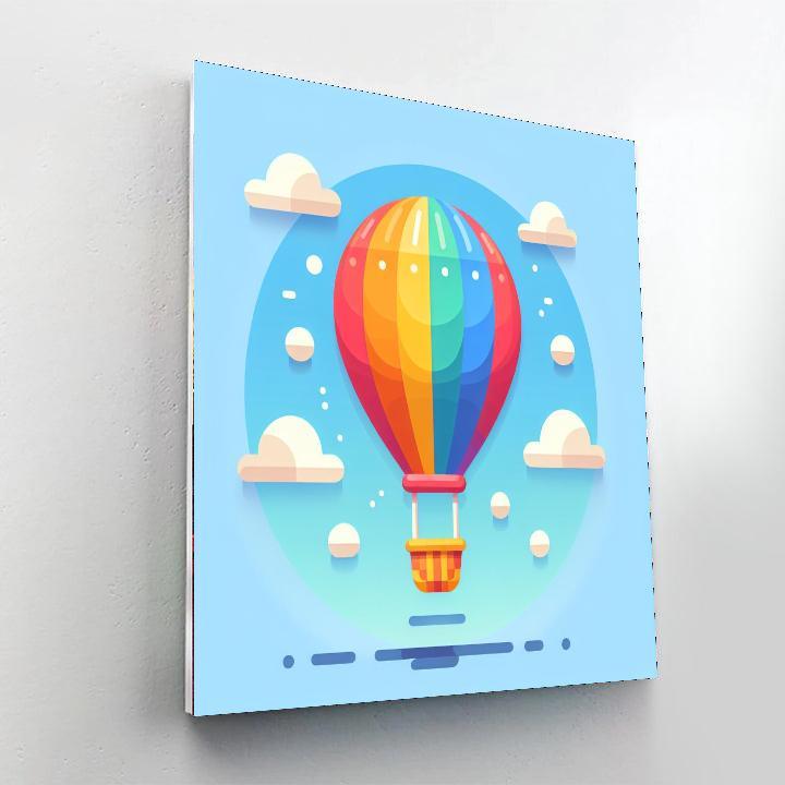 Rainbow Hot Air Balloon Adventure Numbered Painting Kits
