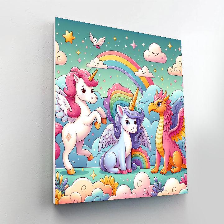 Adventure With Mythical Creatures Painting By Numbers Kit