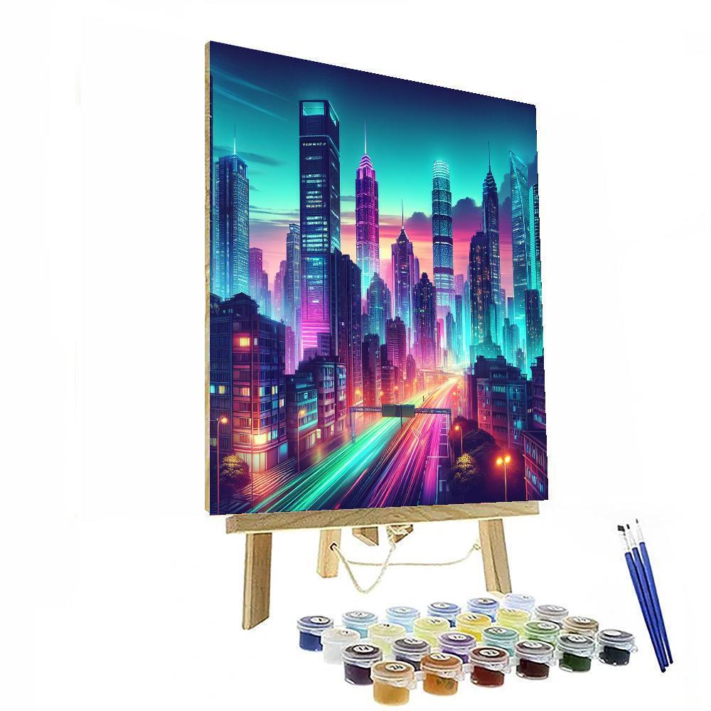 Energetic City Rhythm Paint By Numbers Art