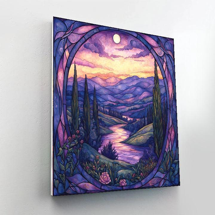 Alphonse Mucha Inspired Twilight Whispers  Numbered Painting Kits