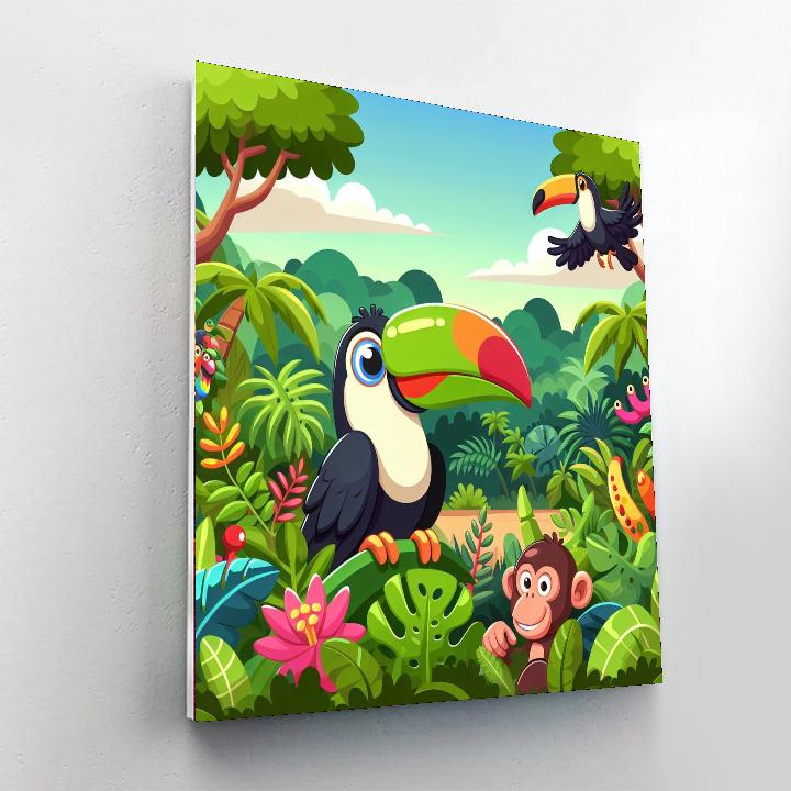 Jungle Paradise Paint By Numbers Art