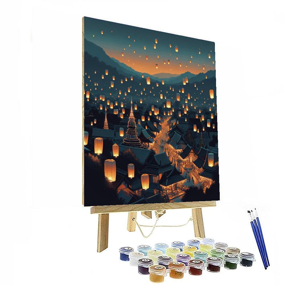 Lantern Festival - Chiang Mai Numbered Painting Kits