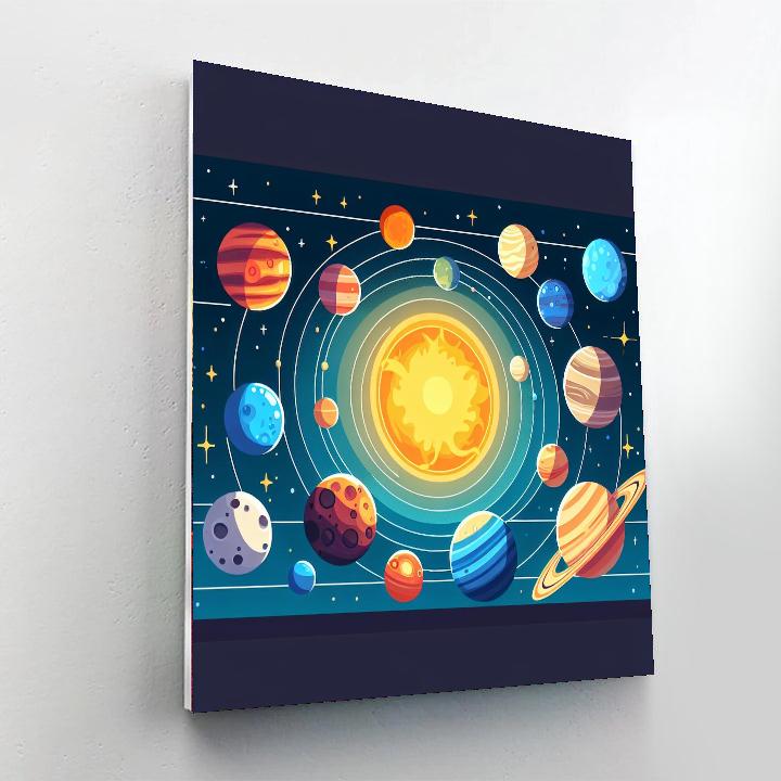 Solar System Fun Painting Number Kit