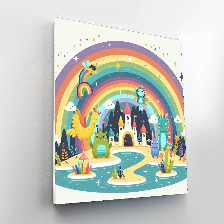 Adventure On Rainbow Island Paint By Numbers Kits
