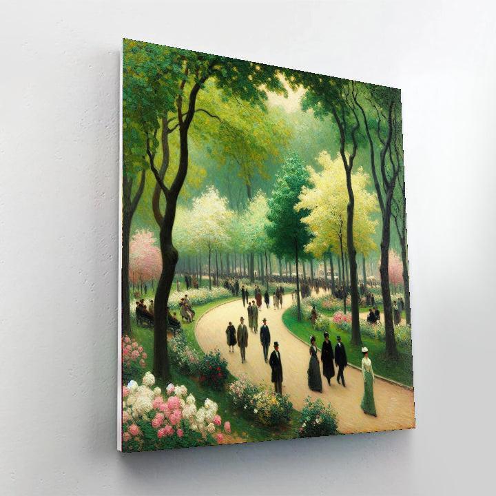 Impressionist Park Stroll Paint By Numbers Art