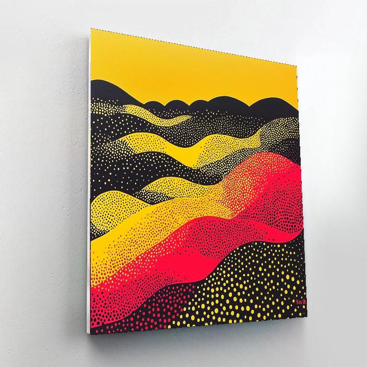 Yayoi Kusama Inspired Rhythmic Dreamscape  DIY Paint By Numbers