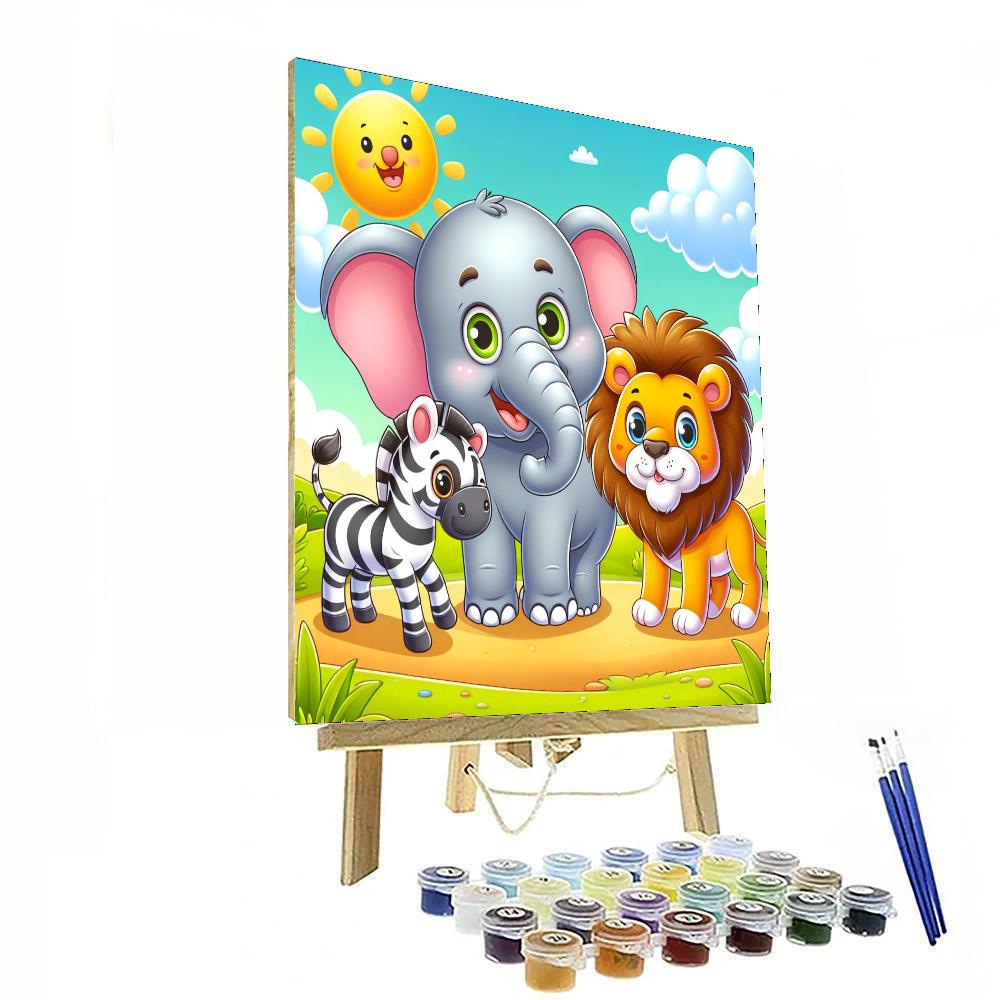 Colorful Wild Safari DIY Paint By Numbers