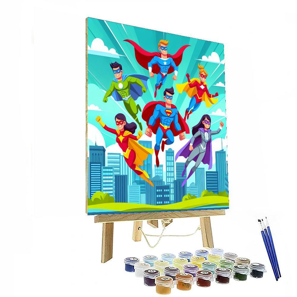 Epic Superheroes Painting Number Kit