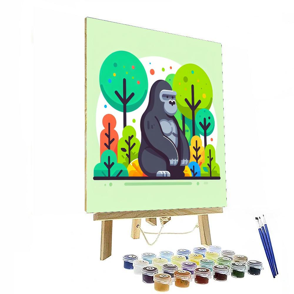Gentle Giant Gorilla Paint By Numbers Art