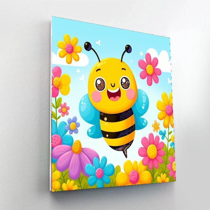 Bubbling Bee DIY Paint By Numbers