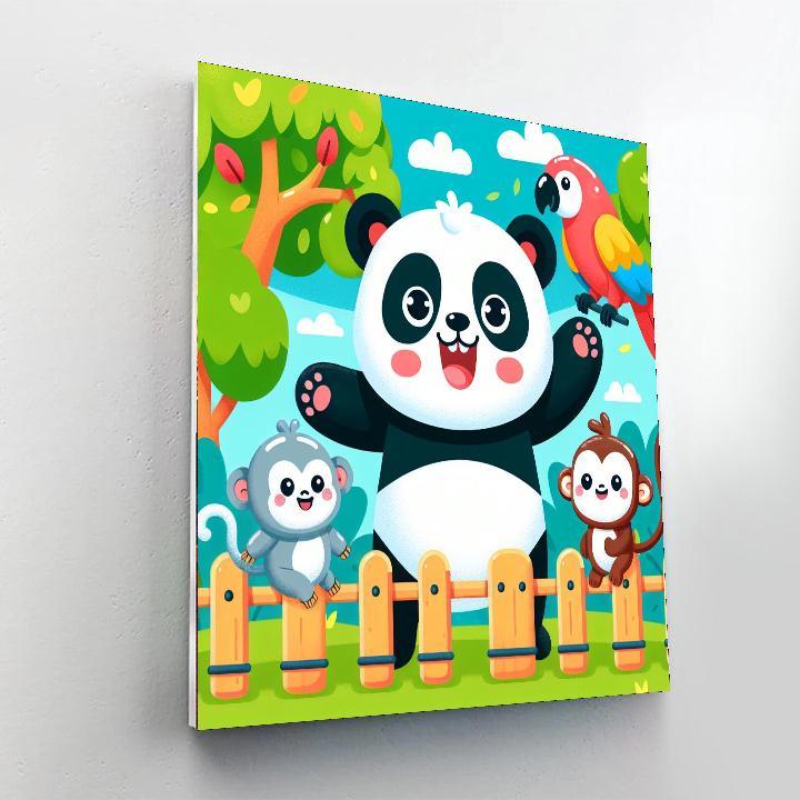 Cute Critters At The Zoo Numbered Painting Kits