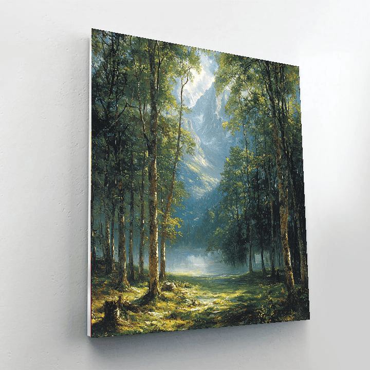 Albert Bierstadt Inspired Ethereal Forest Mist  Numbered Painting Kits