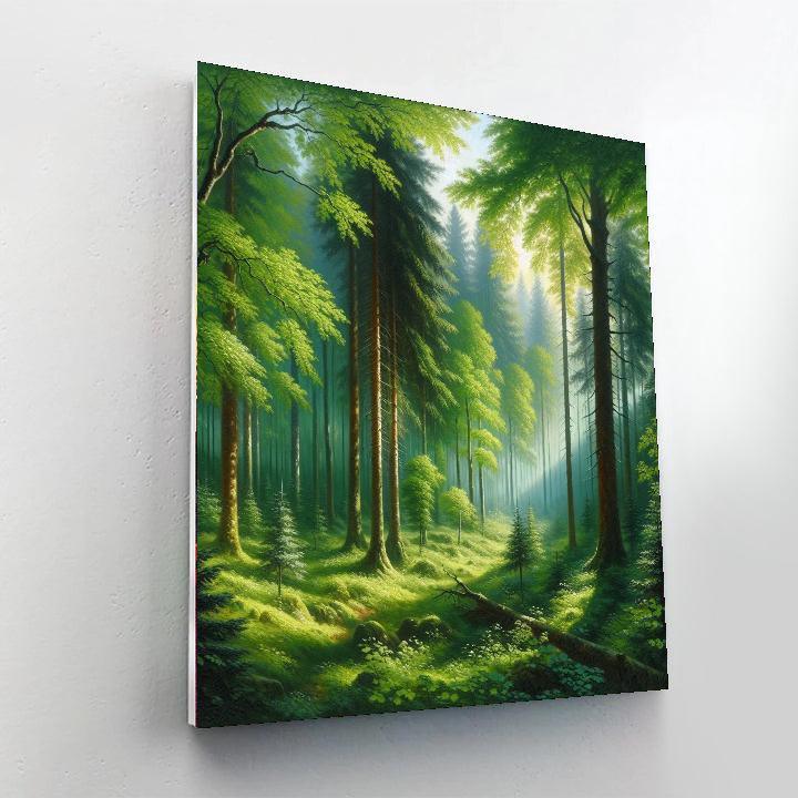 Evergreen Forest Haven DIY Paint By Numbers