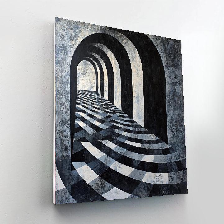 M.C. Escher Inspired The Interplay Of Shadows  Paint By Numbers