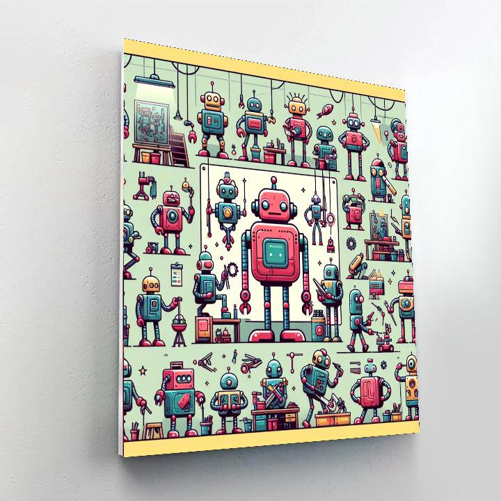 Wacky Robots Paint By Color