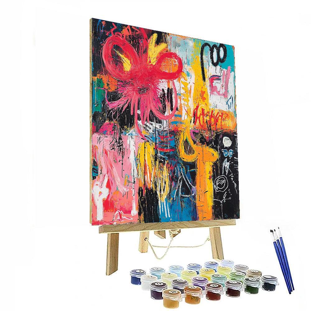 Jean-Michel Basquiat Inspired Inner Landscape  Paint By Numbers