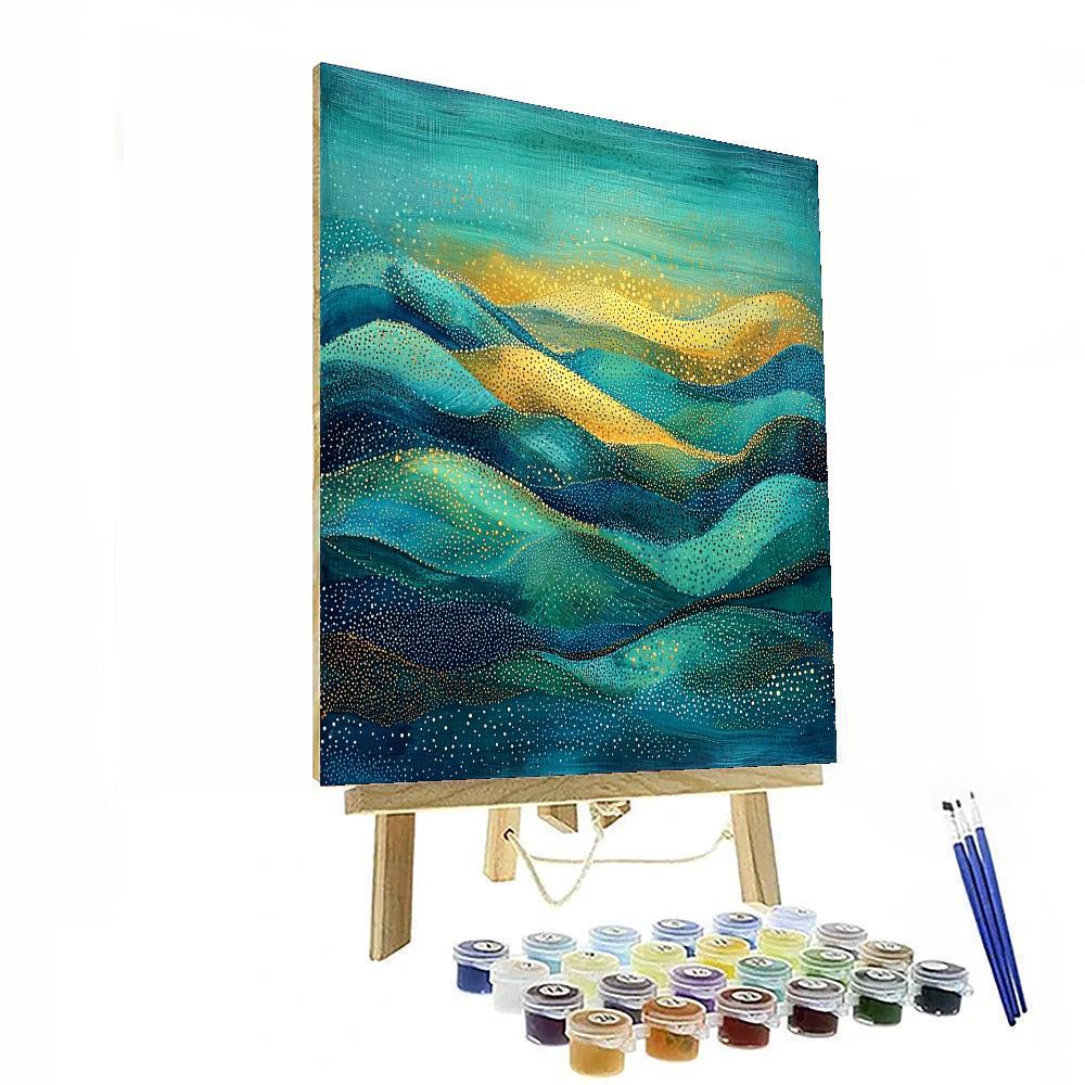 Georges Seurat Inspired Chromatic Waves  Numbered Painting Kits