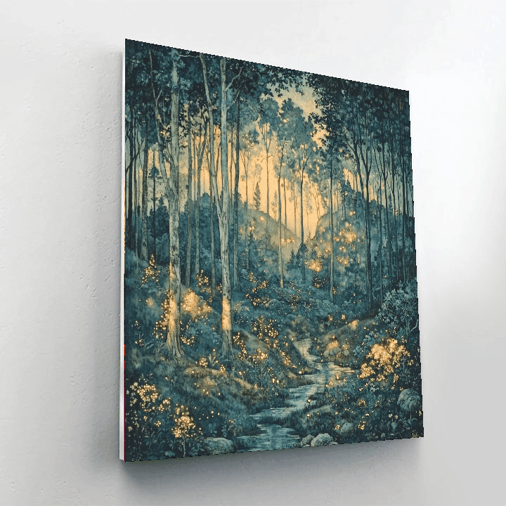 Arthur Rackham Inspired Mysterious Woods  Paint By Numbers Art
