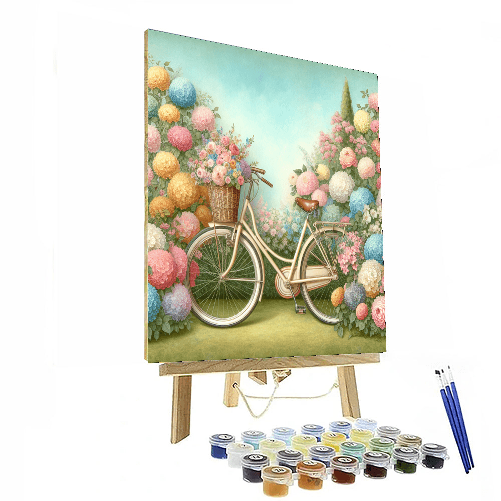 Charming Bicycle In The Park Paint By Numbers