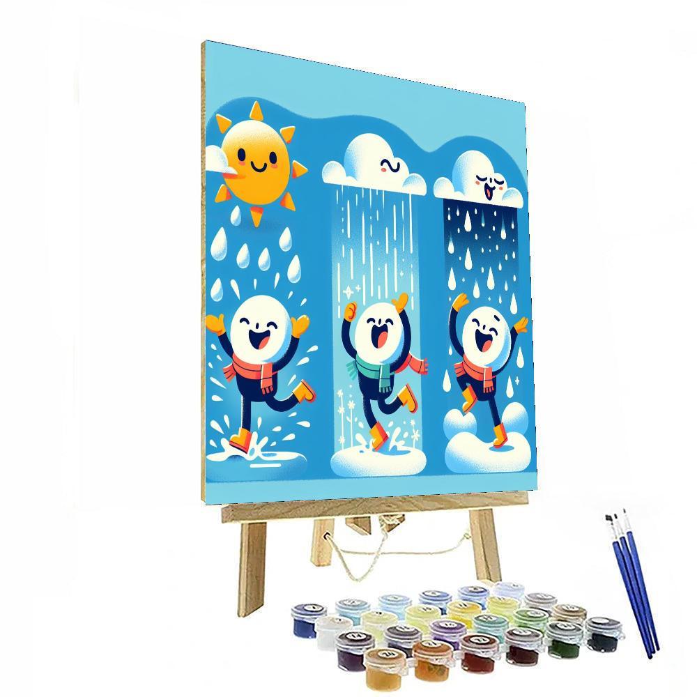 Playful Weather Friends Paint By Number