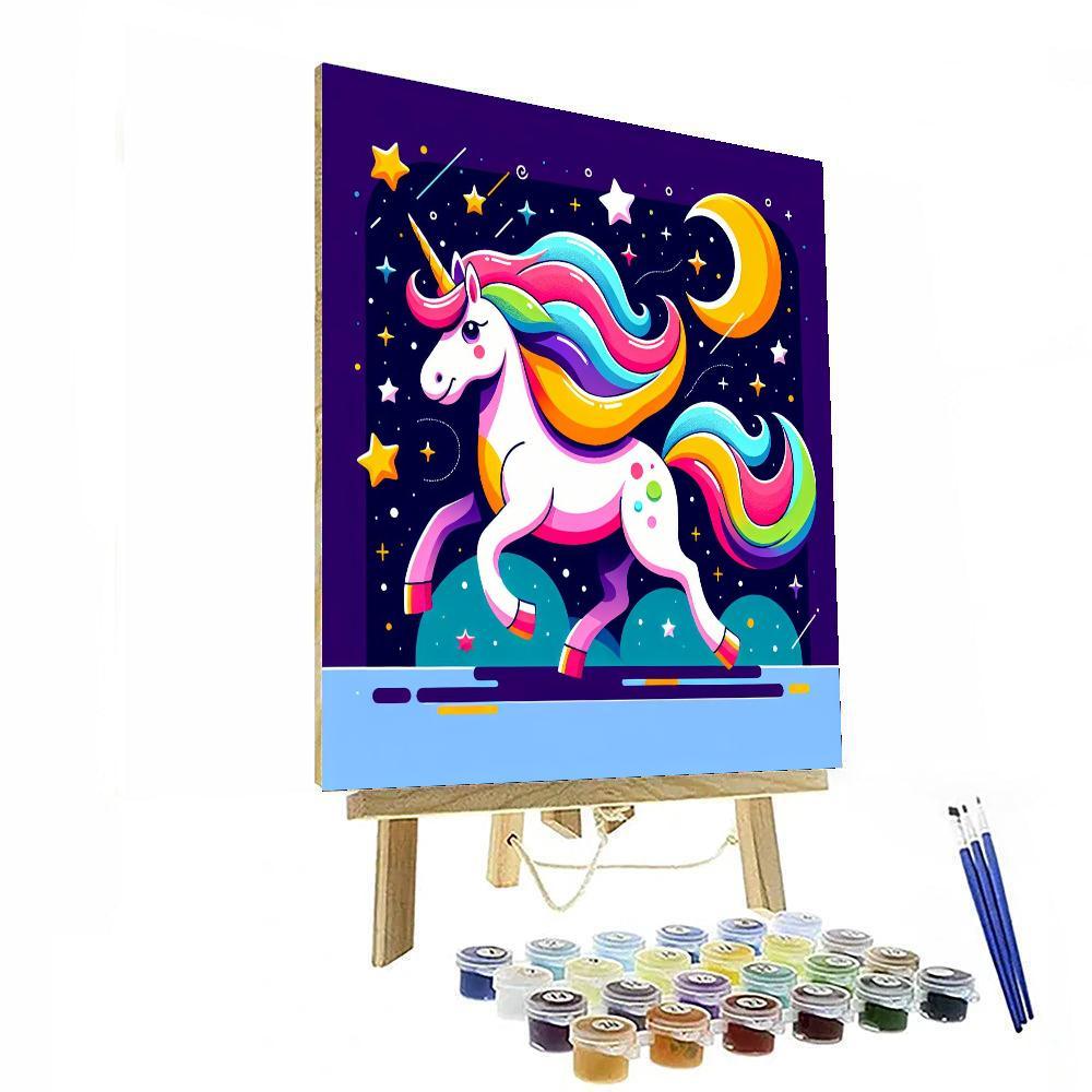 Starry Night Unicorn Ride Numbered Painting Kits