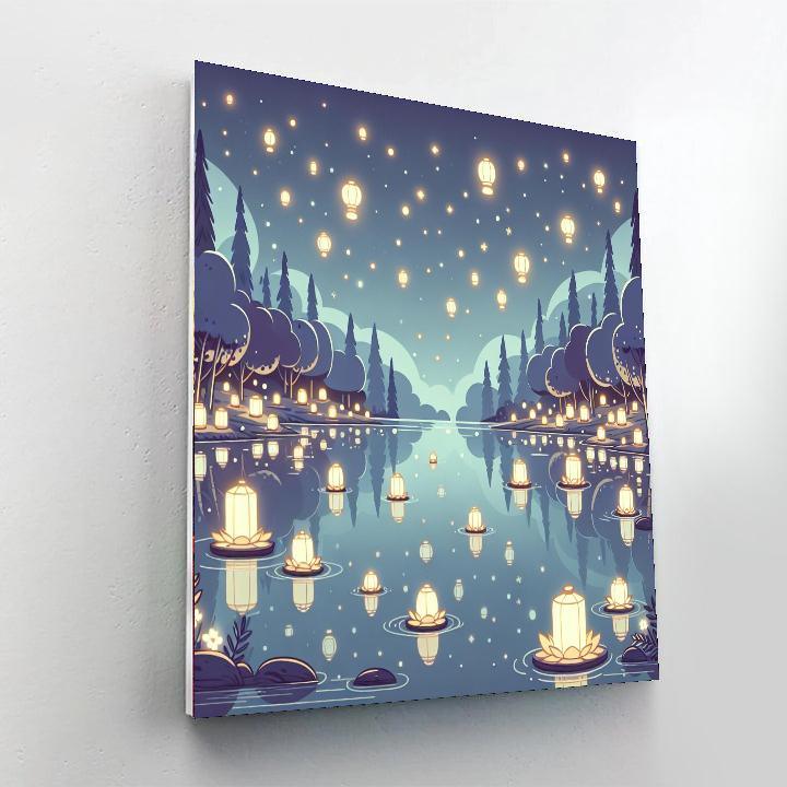 Luminous Lantern Lake Paint By Color