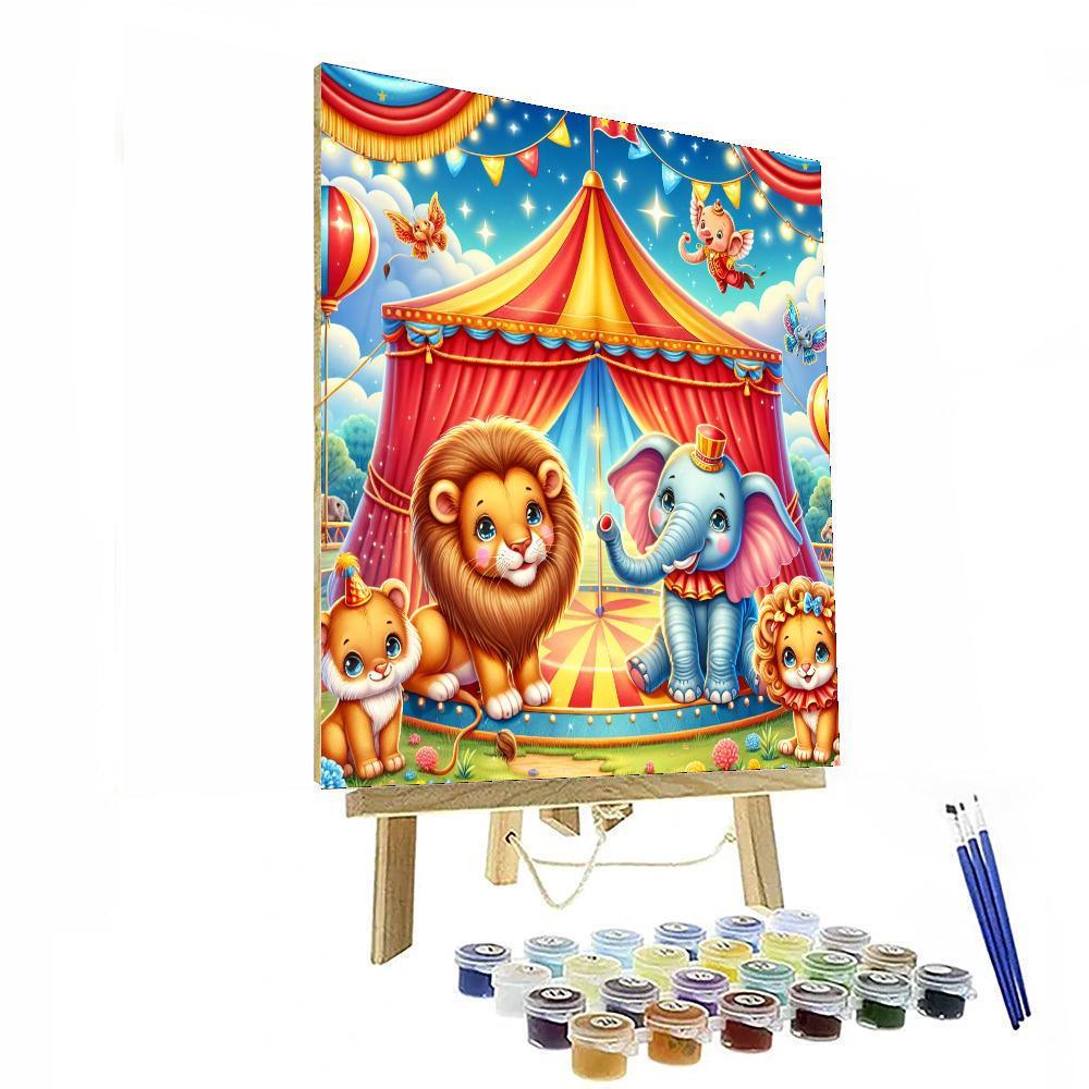 Charming Animal Circus Paint By Numbers