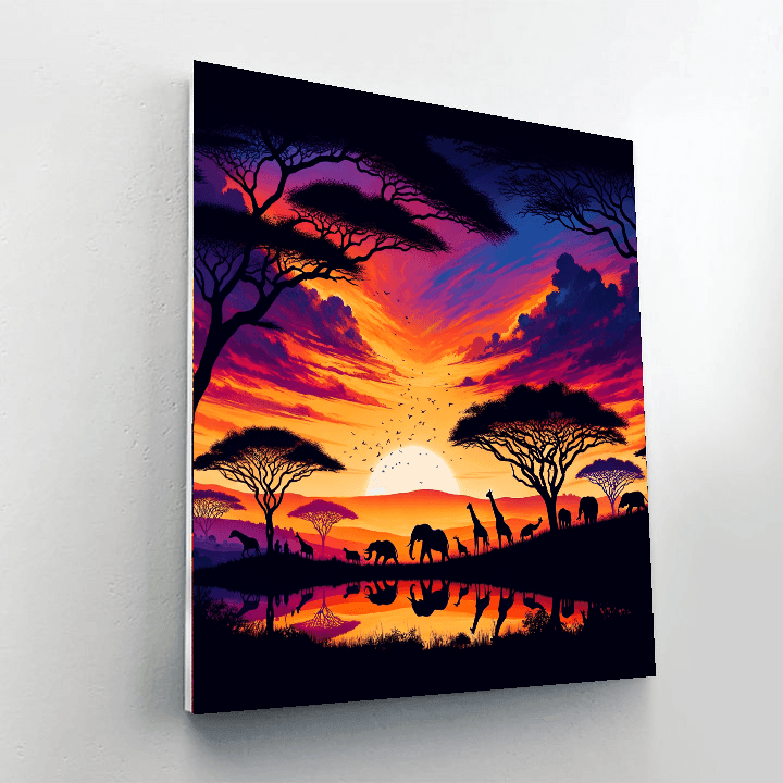 Majestic Safari Sunset DIY Paint By Numbers