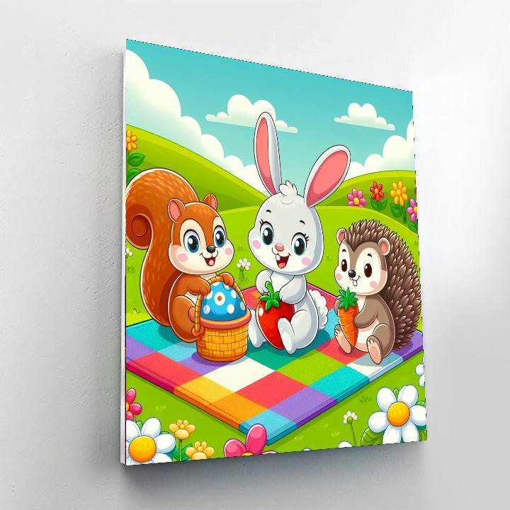 Cute Critters Picnic Paint By Numbers Kits