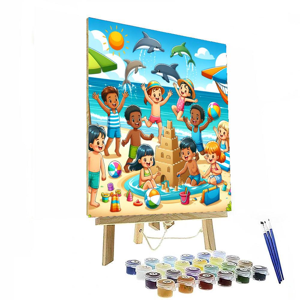 Fun Beach Day Paint By Numbers Art