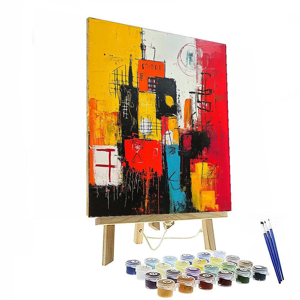 Jean-Michel Basquiat Inspired Pulse Of The City  Paint By Numbers Kits