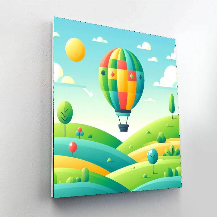 Sky-high Balloon Ride Painting Number Kit