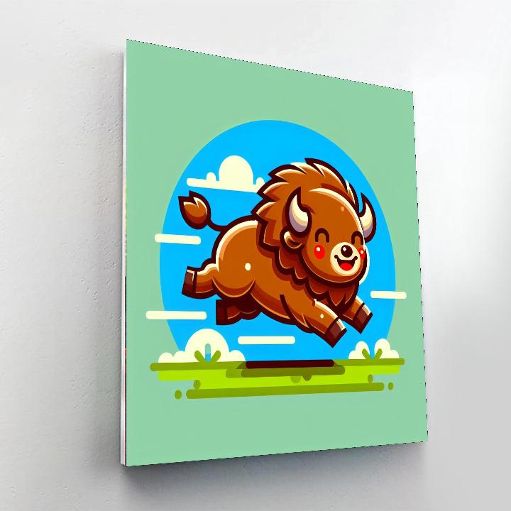 Bouncy Bison Paint By Number