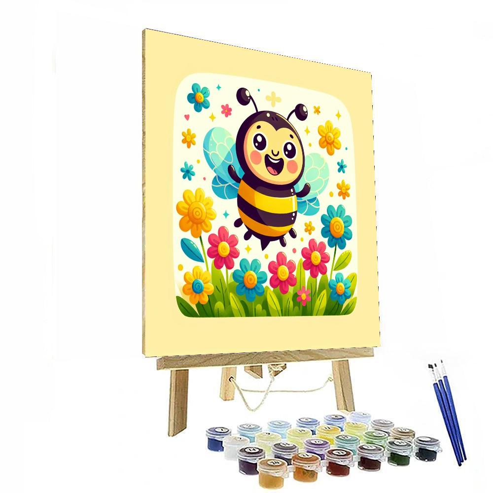 Happy Bumblebee Painting Number Kit