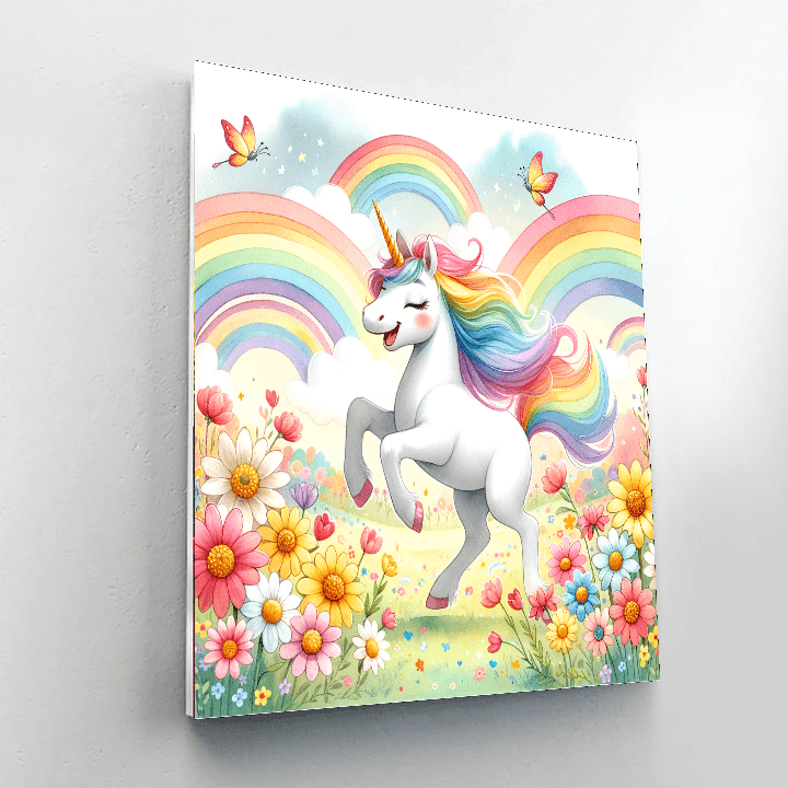 Rainbow Unicorn Friends Painting Number Kit