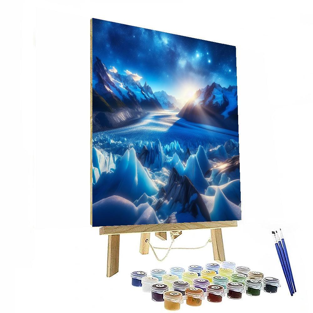 Majestic Glacial View Painting Number Kit
