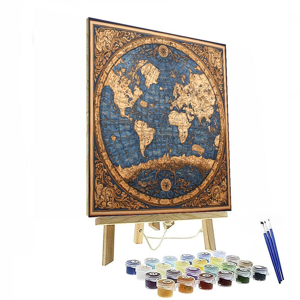 Historical Cartographers Inspired Historical Map Of Dreams  Paint By Numbers