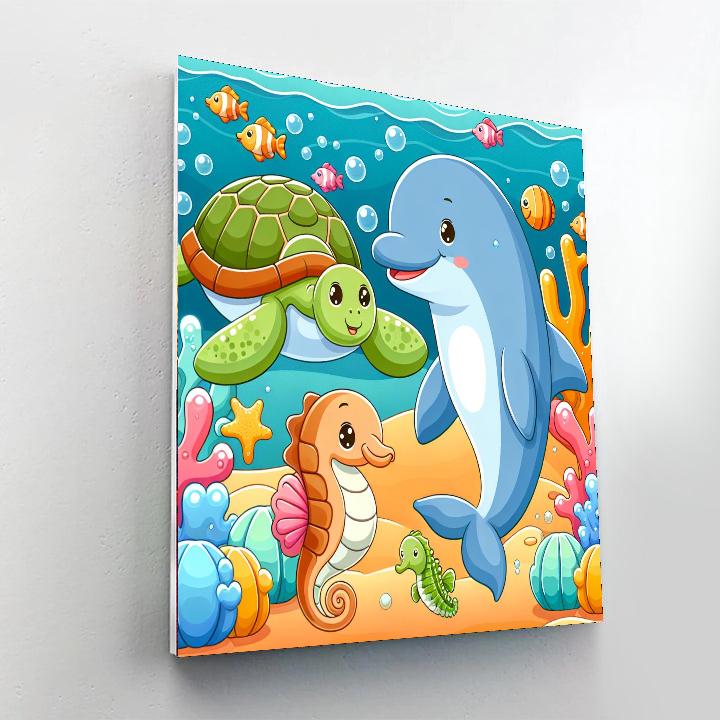 Gentle Creatures Of The Sea DIY Paint By Numbers