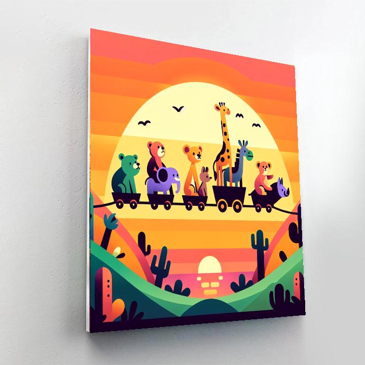 Sunset Adventure Ride Paint By Color