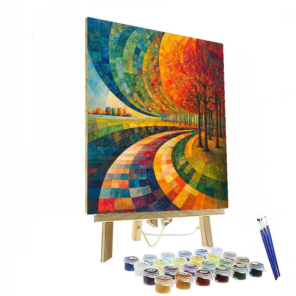 Robert Delaunay Inspired Prismatic Symphony Of Nature  Paint By Color